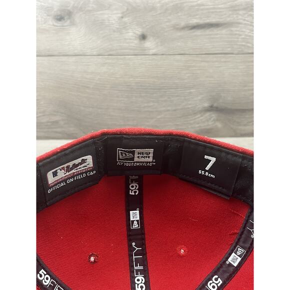 St. Louis Cardinals New Era 59FIFTY MLB Cap Men's 7 1/2 Red Fitted Made in USA - Picture 6 of 7